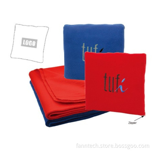Dual-use Cushion & Blanket Combo for Travelling with Custom Logo for Promotional Gift Use Giveaways Gadgets for Events